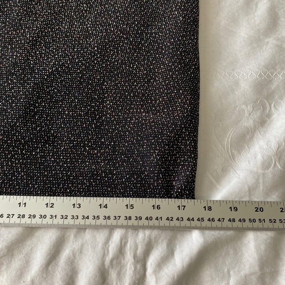 Suzy Shier Y2K Black Rainbow Sparkle Sleeveless Midi Dress Large‎ Draped Front - Picture 14 of 15